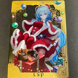 Goddess Story Gold METAL Card - Maiden Party - Serial Number #/100! Ganyu Impact - Image 1