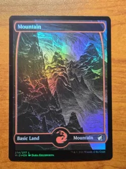 MTG Innistrad Midnight Hunt - Mountain - MID 274 - Full Art FOIL - Image 1