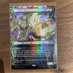 Don & Leo, Problem Solvers (Showcase Foil) Rare MTG Ninja Turtles - Image 1