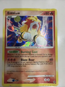 Entei LV.43 Cracked Ice Holo Pokemon Secret Wonders 244 - Image 1