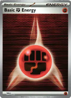 Pokemon TCG Basic Fighting Energy Holo Common SVE: Scarlet & Violet 022 NM - Image 1