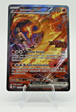 Pokemon TCG TEAM ROCKET'S MOLTRES ex 229/182 Destined Rivals Stamped SIR - Image 1