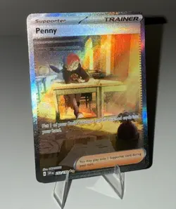 Pokemon TCG Penny Paldean Fates Trainer Holo Card 252/091 Shiny Ultra Rare NM - Image 1