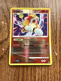 Pokemon TCG Entei Secret Wonders 4/132 Reverse Holo Rare MP - Image 1