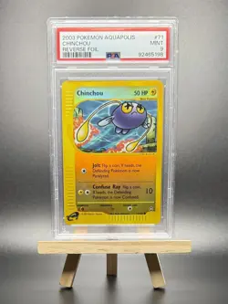 2003 POKEMON CHINCHOU REVERSE REV HOLO FOIL #71 E-SERIES AQUAPOLIS PSA 9 WOTC - Image 1