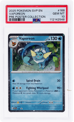 2025 Pokemon Scarlet and Violet Promos Vaporeon PSA 10 - Image 1
