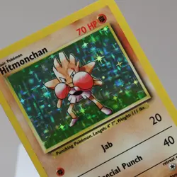 Pokemon TCG - Hitmonchan 7/102 Base Set Holo Rare WOTC 1999 - EXC/NM - Image 1