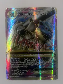 Pokemon TCG M Blastoise EX Full Art Mega Ultra Rare Holo 102/108 Evolutions NM - Image 1