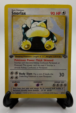 1999 Pokemon Jungle Snorlax 1st Edition Non-Holo Rare 27/64 WOTC - Image 1