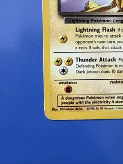 Pokemon Team Rocket - Dark Jolteon 38/82 Regular - Uncommon - Vintage - MP/HP - Image 5