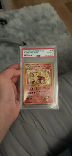 Pokemon TCG Blaine's Arcanine Challenge from the Darkness Holo Japanese PSA 8 - Image 1
