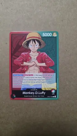 Bandai One Piece CCG Monkey.D.Luffy Leader Romance Dawn OP01-003 Post Errata - Image 1