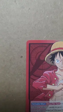 Bandai One Piece CCG Monkey.D.Luffy Leader Romance Dawn OP01-003 Post Errata - Image 2
