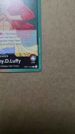 Bandai One Piece CCG Monkey.D.Luffy Leader Romance Dawn OP01-003 Post Errata - Image 4