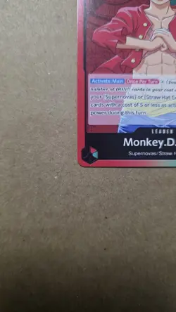 Bandai One Piece CCG Monkey.D.Luffy Leader Romance Dawn OP01-003 Post Errata - Image 5
