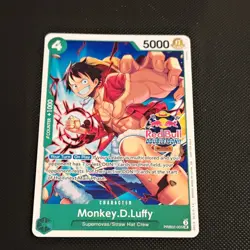 Bandai One Piece CCG Monkey.D.Luffy Character Card Red Bull Double Don!! Super … - Image 1
