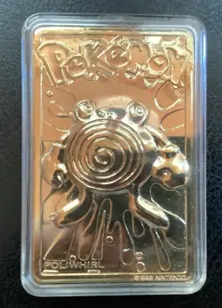Pokemon 1999 Poliwhirl 23k Gold Plated Trading Card Pokeball Burger King No COA - Image 4