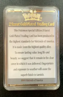 Pokemon 1999 Poliwhirl 23k Gold Plated Trading Card Pokeball Burger King No COA - Image 5