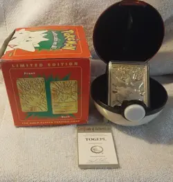 1999 POKEMON TOGEPI 23K GOLD PLATED CARD RED BOX NINTENDO LIMITED EDITION - Image 3