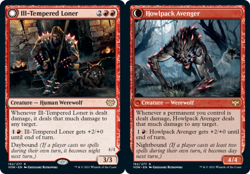 MTG Ill-Tempered Loner // Howlpack Avenger - Foil, Innistrad: Crimson Vow, Light - Image 1