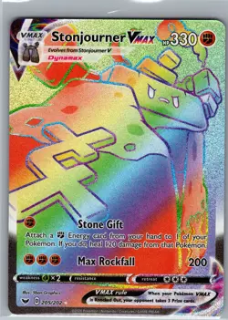 Stonjourner Vmax 205/202 - Pokemon TCG SWSH Base Set - Full Art Secret Rare (LP) - Image 1