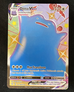 Ditto Vmax SV119/SV122 Full Art Holo Rare Shiny Ditto Pokemon Shining Fates - Image 1