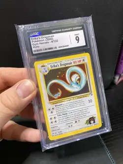 Pokemon Erika's Dragonair Holo Rare 4/132 Gym Heroes 2000 CGC 9 Unlimited - Image 2