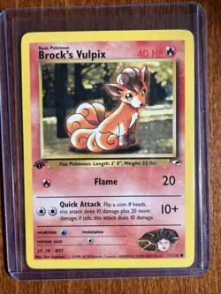 [LP+/NM] 2000 Pokemon Gym Heroes Brock's Vulpix 1st Edition #73/132 - Image 1