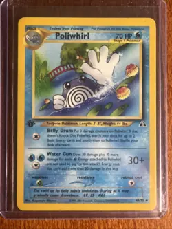 [NM] 2001 Pokemon Neo Discovery Poliwhirl 1st Edition #44/75 Uncommon - Image 1