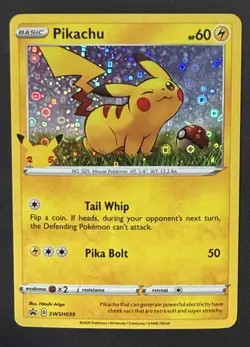 Pikachu (General Mills Promo) Holo Pokemon Sword & Shield Black Star #SWSH039 - Image 1