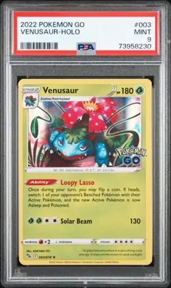 2022 POKEMON GO #003 VENUSAUR-HOLO PSA 9 - Image 1