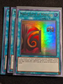 Yugioh - 3x Magic Gate of Miracles DUPO-EN019 1st Ultra Rare NM - Image 1