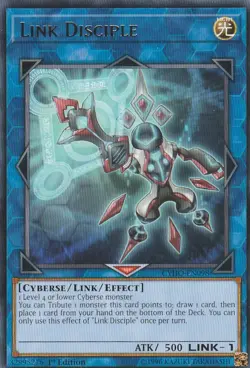 YUGIOH CARD 1 X LINK DISCIPLE CYHO-EN098 n0t 1ST EDITION - Image 1