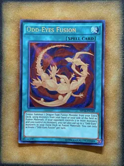 Yugioh Odd-Eyes Fusion MP16-EN149 Secret Rare LP - Image 1