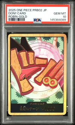 2025 ONE PIECE JAPANESE PRB02-PREMIUM BOOSTER DON!! CARD ROBIN GOLD PSA 10 - Image 1
