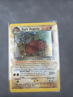 Pokemon Dark Dugtrio TCG Holo Card 6/82 Rare Team Rocket MP Condition - Image 1