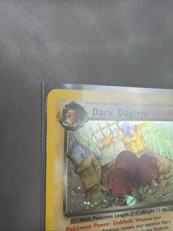 Pokemon Dark Dugtrio TCG Holo Card 6/82 Rare Team Rocket MP Condition - Image 2