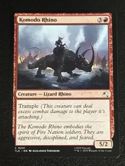 MTG Avatar: The Last Airbender: Eternal-Legal Komodo Rhino 0241 NM - Image 1