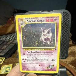 Pokemon Sabrina's Gengar Gym Heroes 014/132 Holo Rare 80 HP English TCG Card - Image 1