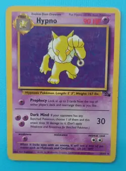 Hypno - 23/62 - Fossil - 1999 - Pokemon - WOTC - Vintage - Non-Holo - Image 1