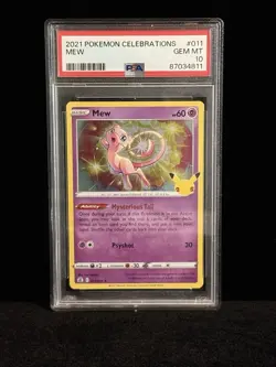 2021 Pokemon TCG Celebrations Mew 011/025 Holo Rare Card PSA 10 Gem Mint - Image 1