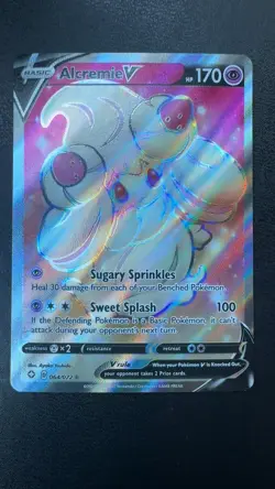 Alcremie V 064/072 Rare Ultra Shining Fates Pokemon Near Mint - Image 1