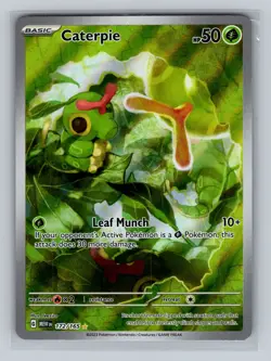 Caterpie Pokemon TCG Scarlet & Violet 151 Holo Illustration Rare 172/165 NM - Image 1