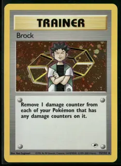 2000 Pokemon Holo Gym Heroes #015/132 Brock (15) - Image 1
