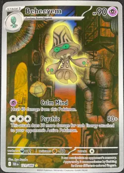 Pokemon Beheeyem Black Bolt 121/086 Illustration Rare NM - Image 1