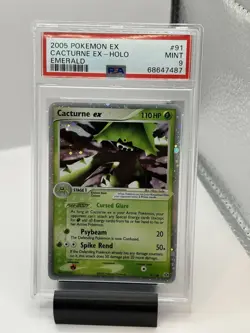 2005 Pokemon Cacturne ex Emerald 91/106 PSA 9 MINT - Image 1