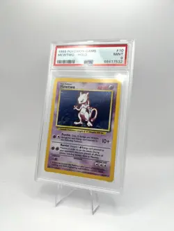Pokemon Mewtwo Base Set Unlimited Holo Rare #10 PSA 9 Mint - Image 3