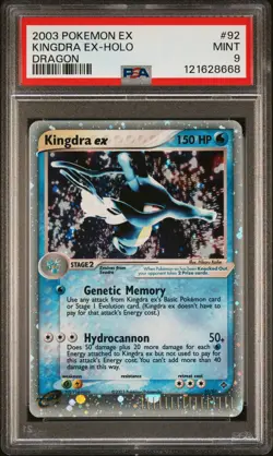 2003 POKEMON EX DRAGON #92 KINGDRA EX-HOLO PSA 9 - Image 1