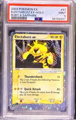 🔥 PSA 9 Electabuzz ex 97/109 Pokemon TCG EX Ruby & Sapphire Holo 🔥 - Image 1
