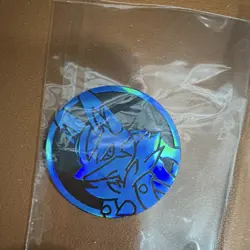 Pokemon Lucario Holofoil Flip Coin Blue Plastic Official TCG Collectible - Image 1